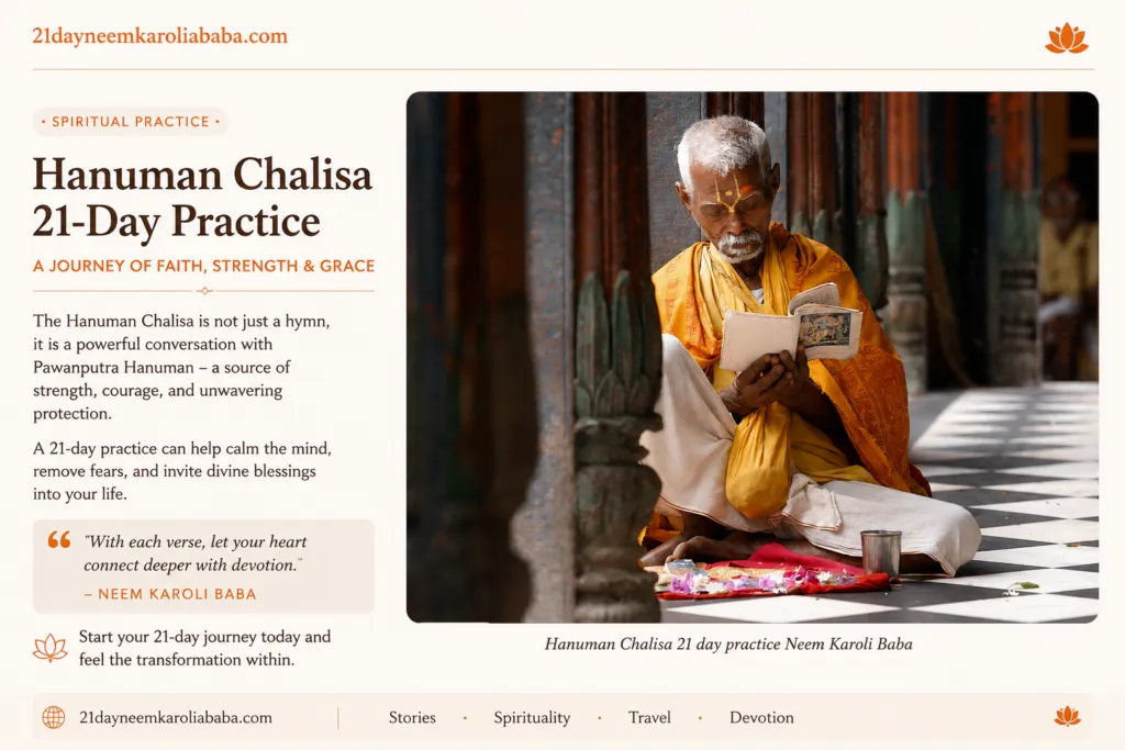 Hanuman Chalisa 21 day practice Neem Karoli Baba